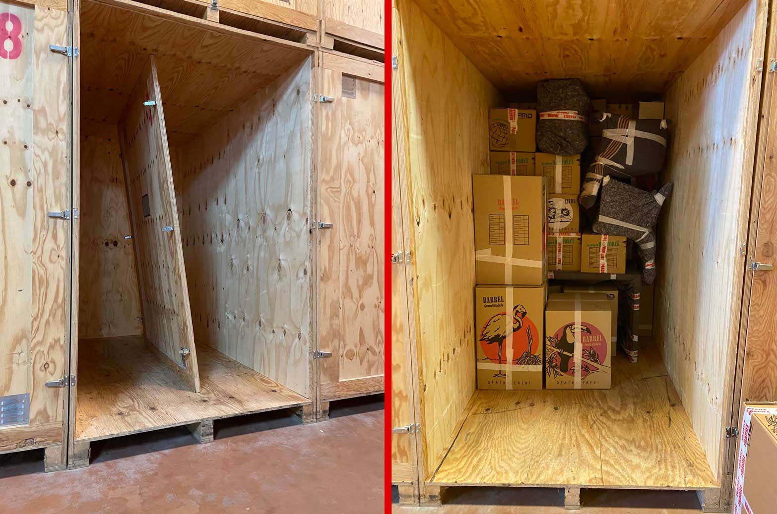 Box en bois garde meuble ANI déménagement